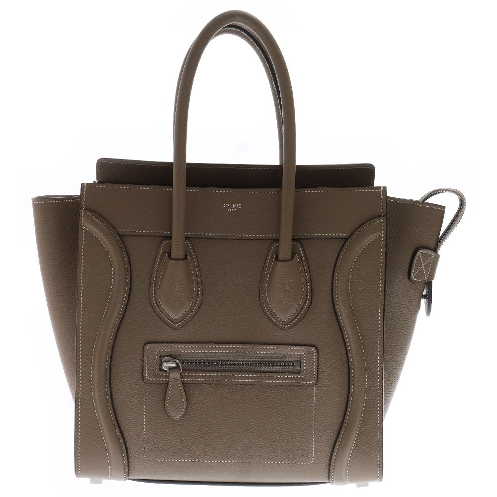 CELINE(セリーヌ) ラゲージ マイクロショッパー スリ ハンドバッグ ブラウン レザー