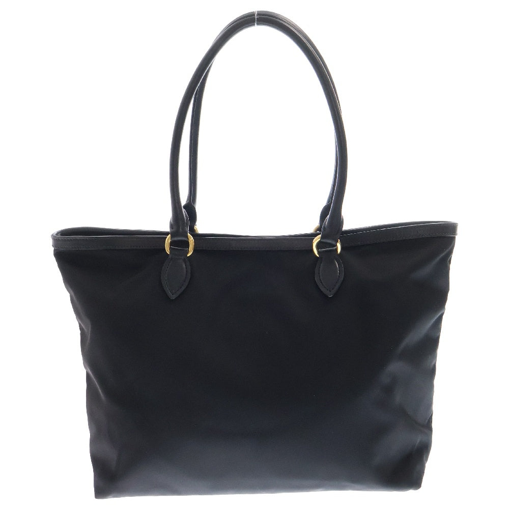 PRADA(プラダ) トートバッグ ブラック テスート ハンドバッグ ゴールド金具 肩掛けバッグ ナイロン×レザー 1BG159