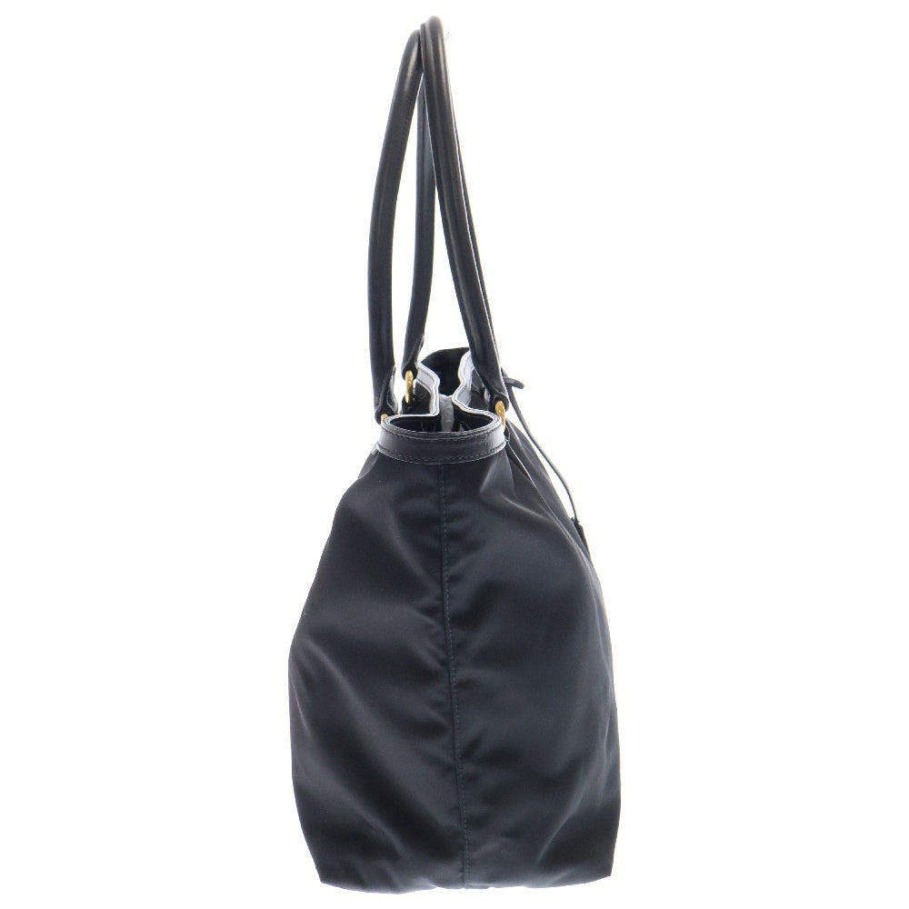 PRADA(プラダ) トートバッグ ブラック テスート ハンドバッグ ゴールド金具 肩掛けバッグ ナイロン×レザー 1BG159