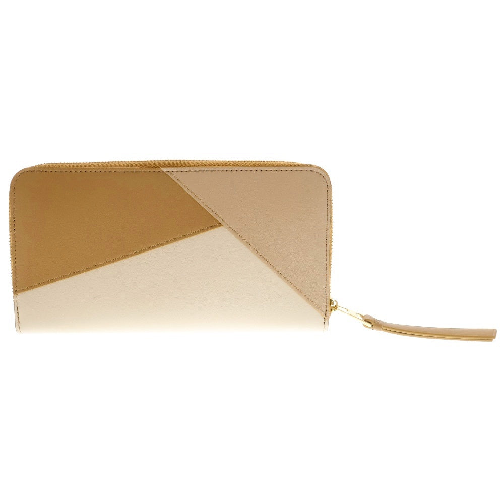 LOEWE(ロエベ) パズル ジップアラウンドウォレット ラウンドファスナー長財布 ベージュ レザー ロングウォレット