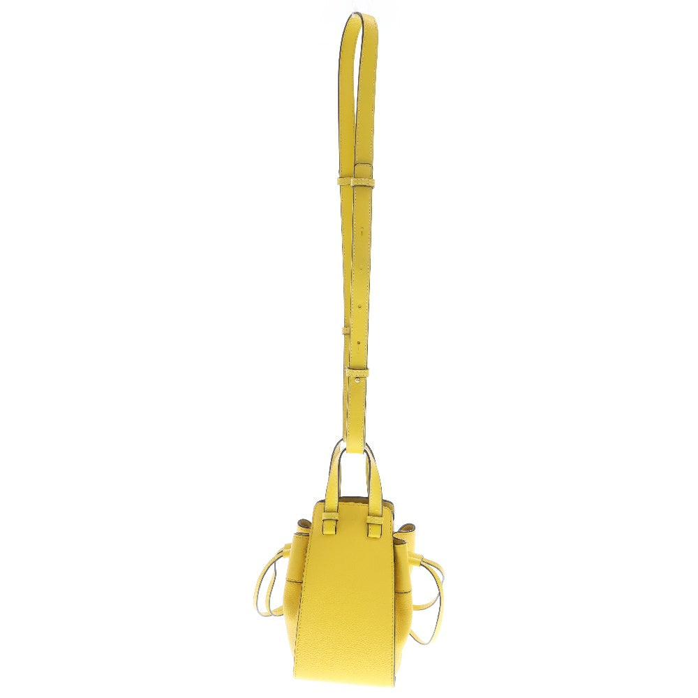 LOEWE(ロエベ) ハンモックミニ ドローストリング イエロー レザー 2wayバッグ ショルダーバッグ ハンドバッグ