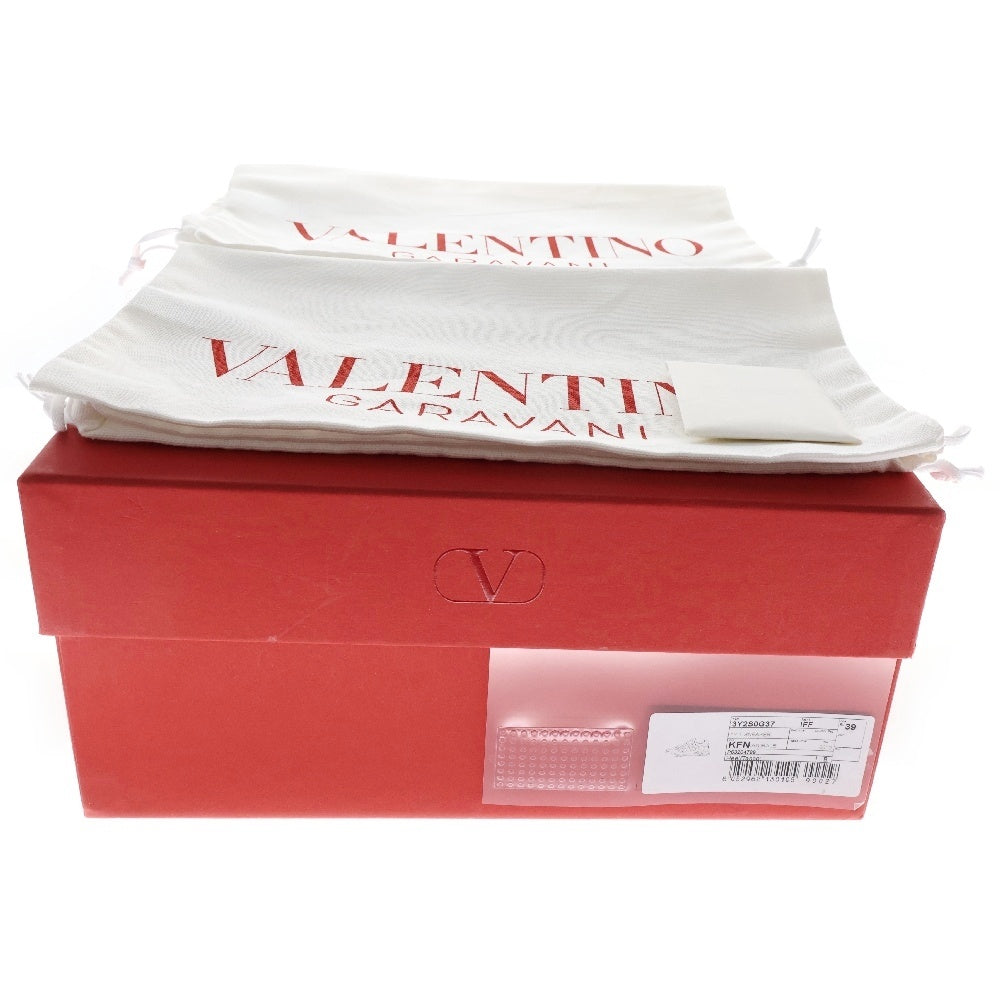 valentino garavan(ヴァレンティノガラヴァーニ) One Studs Leather x Fabric Sneakers ワンスタッズ レザー ファブリック ローカットスニーカー ホワイト×ベージュ S3G37Y2