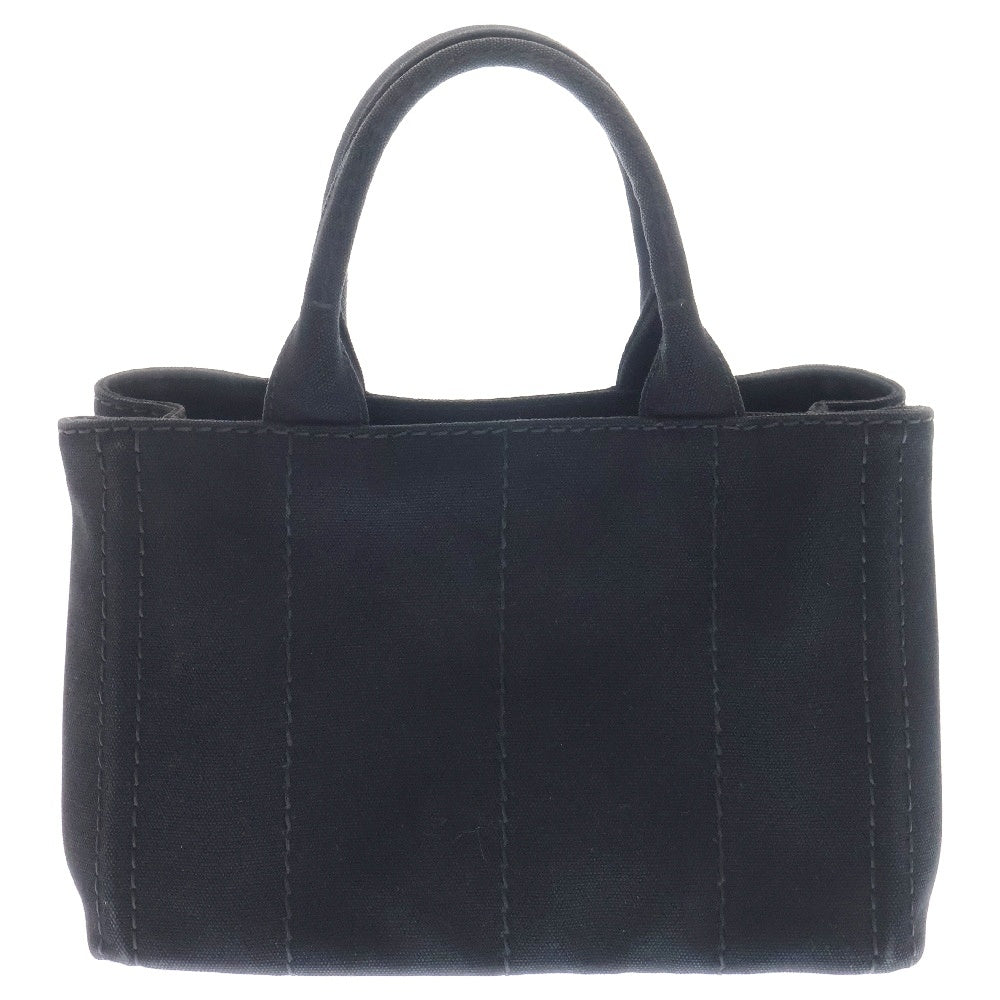 PRADA(プラダ) カナパ ブラック キャンバス ハンドバッグ ショルダーバッグ 肩掛けバッグ 斜め掛けバッグ ゴールド金具 1BG439