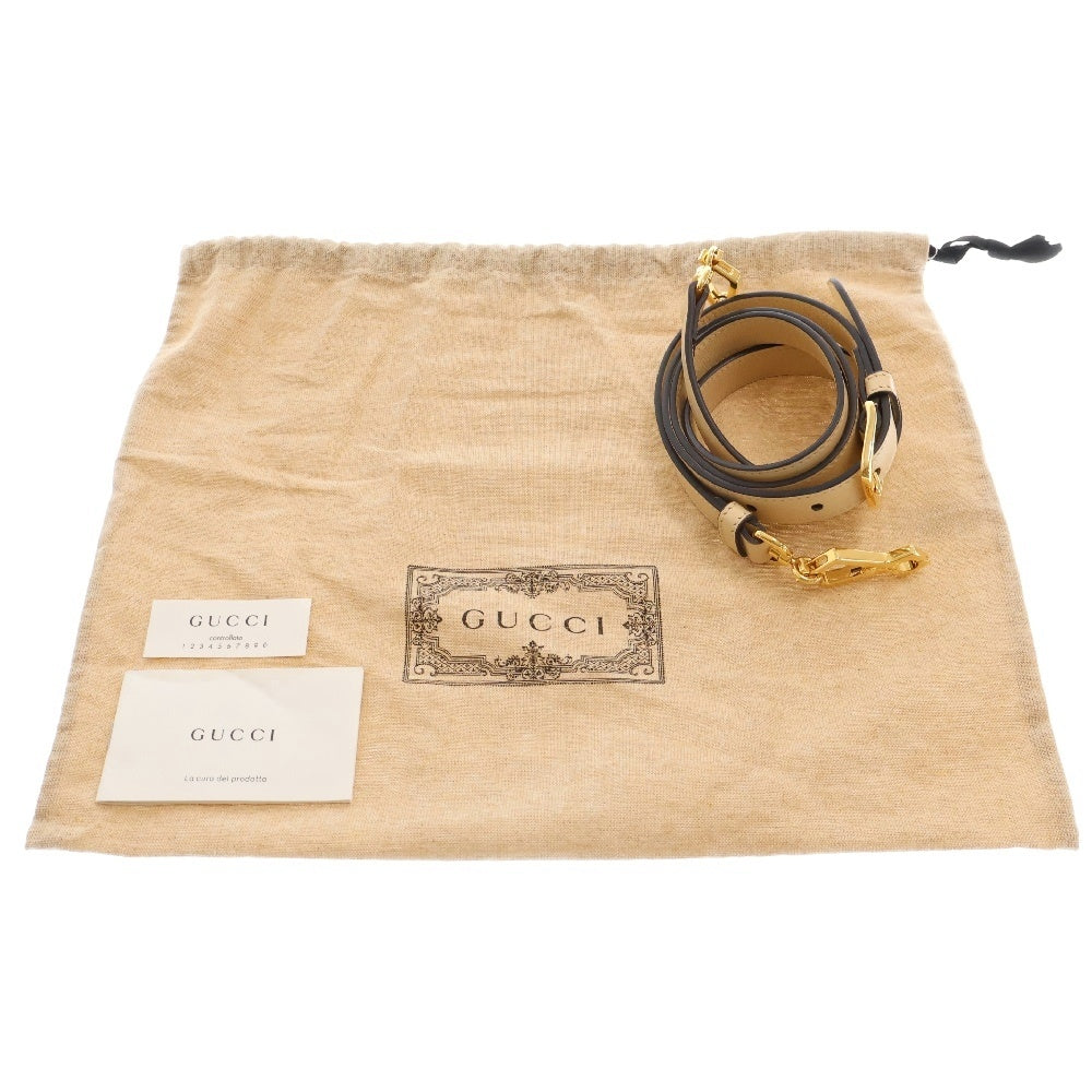 GUCCI(グッチ) ホースビット1955 ミニショルダーバッグ 斜め掛けバッグ ゴールド金具 ベージュ レザー 658574