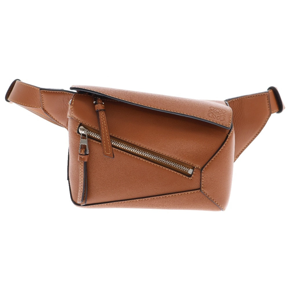 LOEWE(ロエベ) パズル バムバッグ ミニ タン レザー ブラウン ウエストバッグ ボディバッグ
