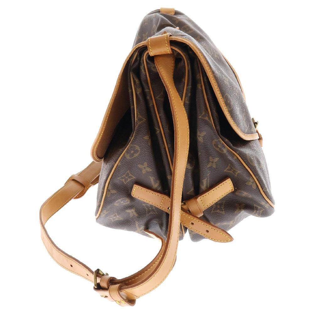 LOUIS VUITTON(ルイヴィトン) モノグラム ソミュールGM レザーショルダーバッグ ブラウン M40662