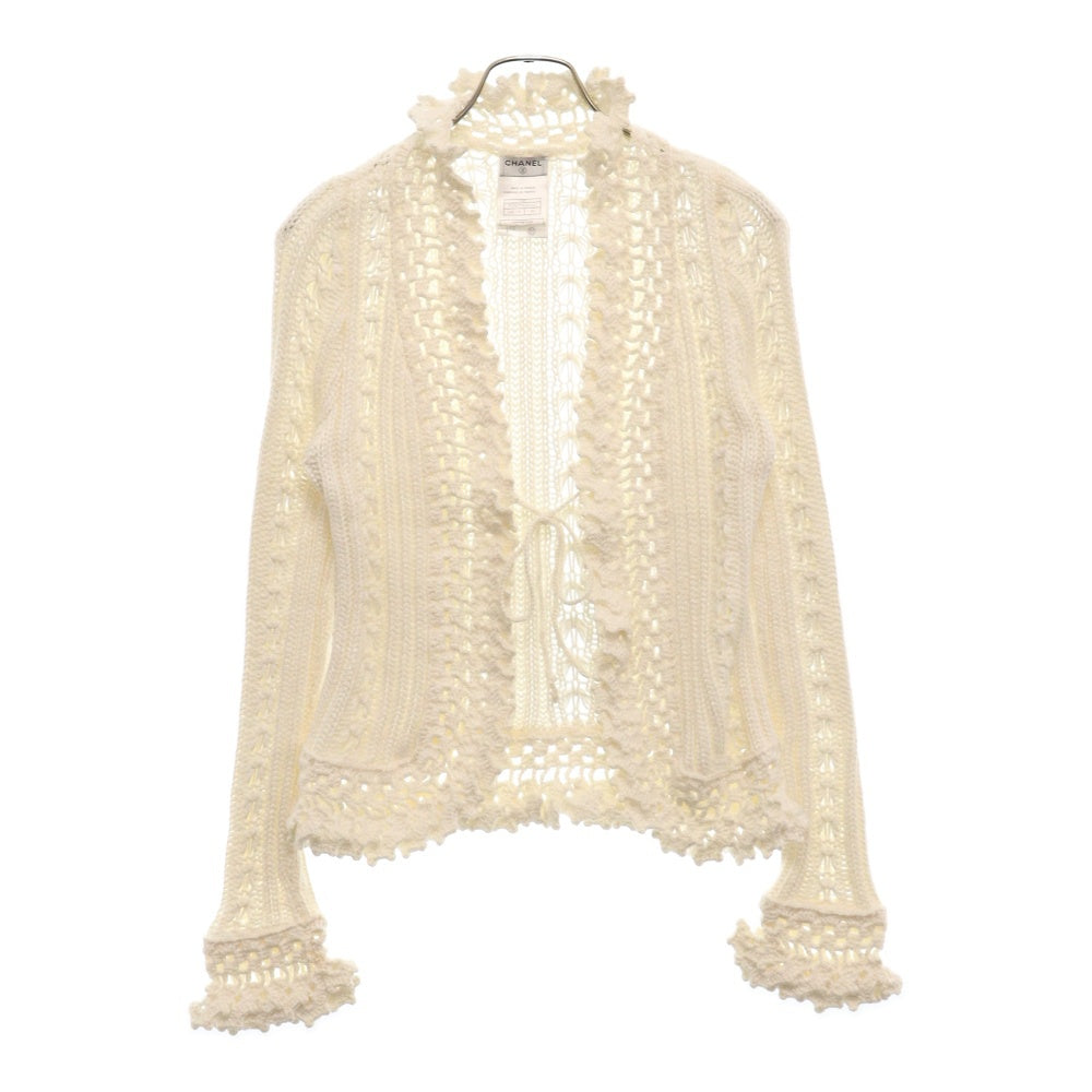 CHANEL(シャネル) ニットレースカーディガン 04P P22977 ホワイト レディース