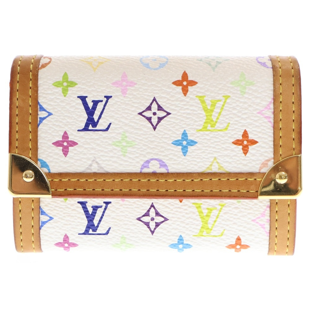 LOUIS VUITTON(ルイヴィトン) モノグラムマルチ ポルトモネ プラ M92657 ブロン ホワイト マルチカラー PVC ウォレット 財布