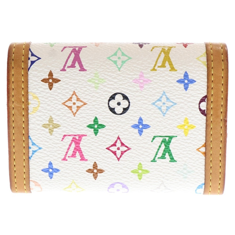 LOUIS VUITTON(ルイヴィトン) モノグラムマルチ ポルトモネ プラ M92657 ブロン ホワイト マルチカラー PVC ウォレット 財布