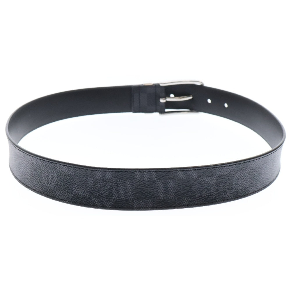 LOUIS VUITTON(ルイヴィトン) ダミエグラフィット サンチュール 85/34 ベルト ブラック PVCレザー シルバー金具 M9402