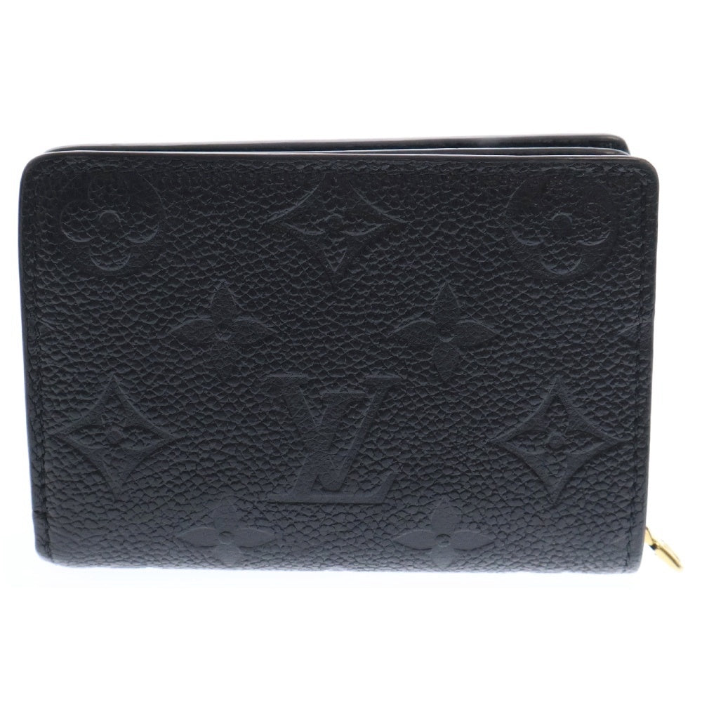 LOUIS VUITTON(ルイヴィトン) モノグラムアンプラント ポルトフォイユ・クレア コンパクトウォレット ブラック レザー RFID M80151