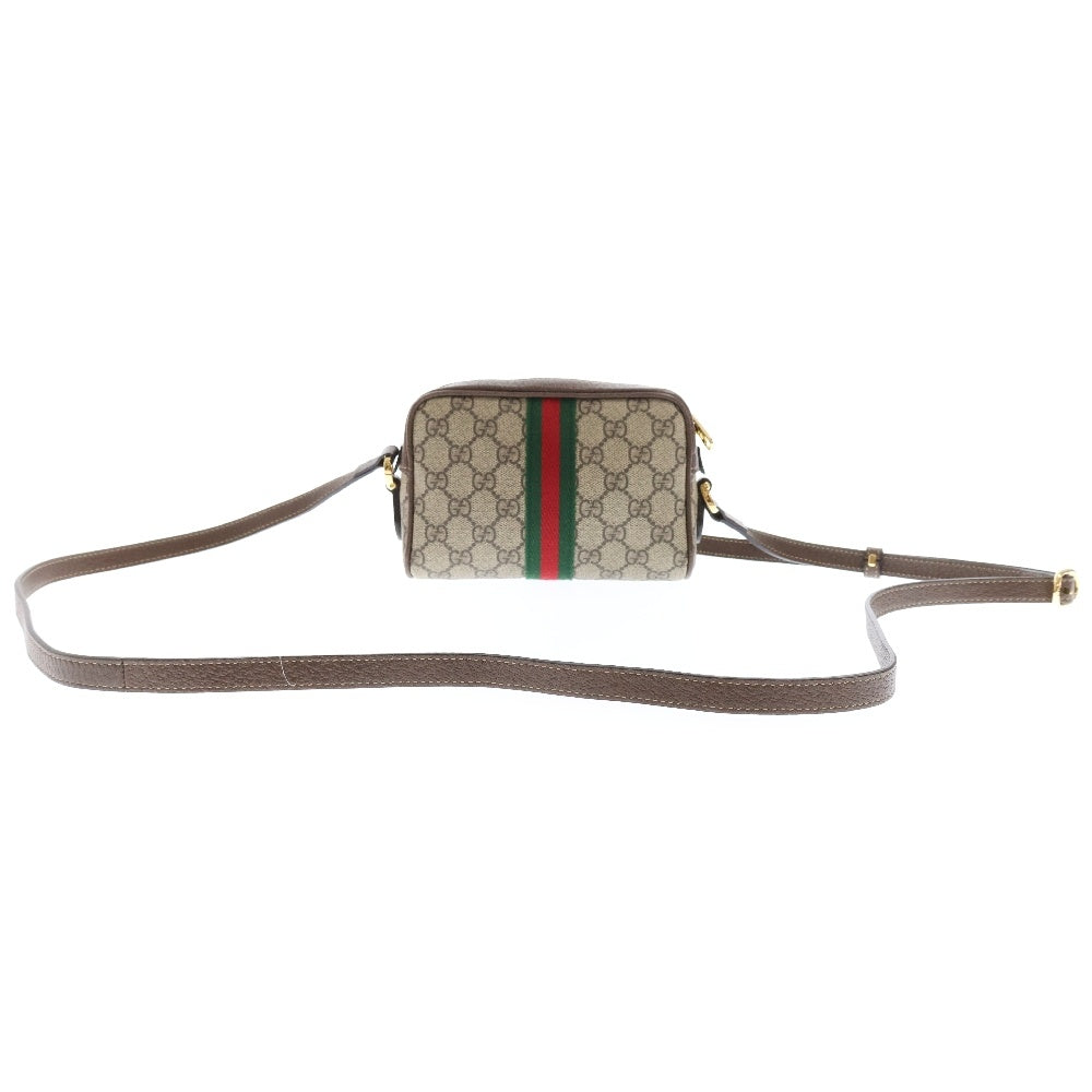 GUCCI(グッチ) GGスプリーム オフィディア ショルダーバッグ ブラウン PVC ゴールド金具 517350