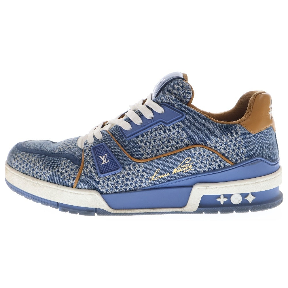 LOUIS VUITTON(ルイヴィトン) LV Trainer LVトレイナー ダミエ デニム ローカットスニーカー インディゴ US8/26cm