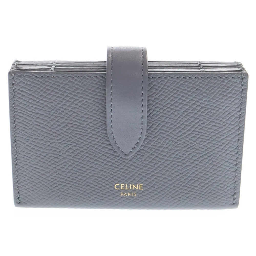 CELINE(セリーヌ) アコーディオン カードケース グレー レザー 名刺入れ