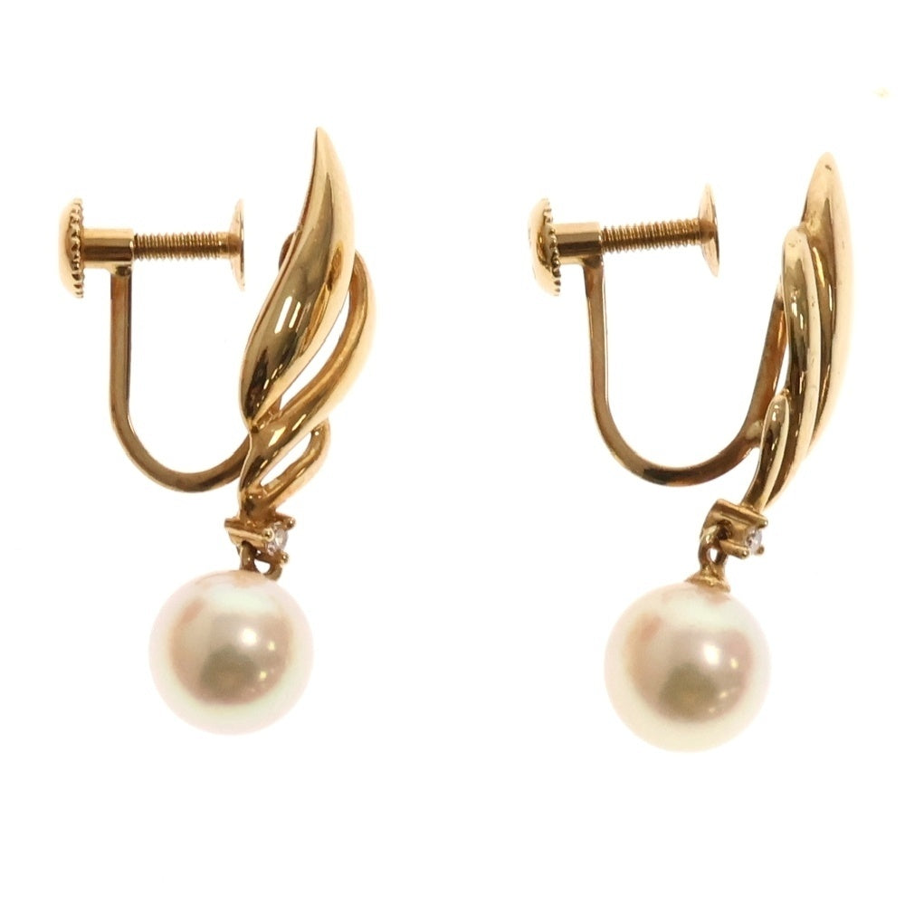 TASAKI(タサキ) パールイヤリング ゴールド ダイヤモンド K18 0.01ct 6.8mm ジュエリー