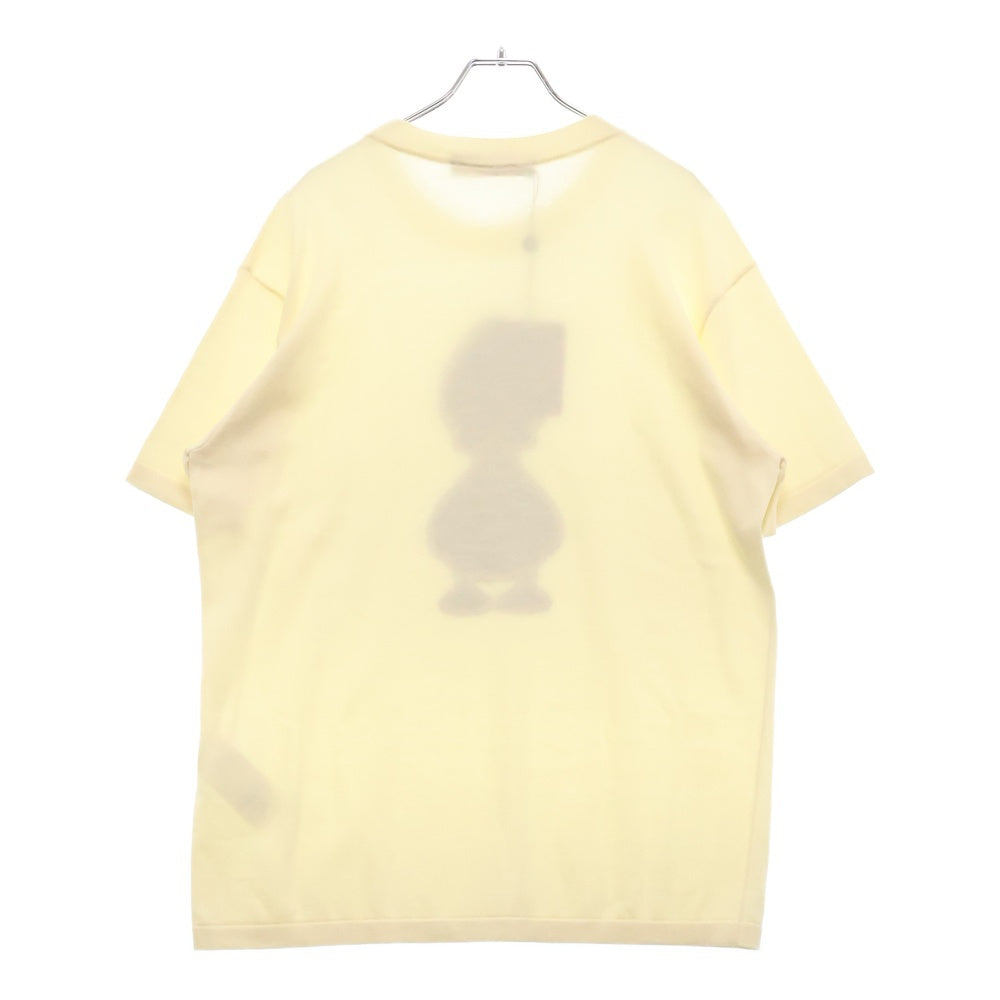 LOUIS VUITTON(ルイヴィトン) 22SS ×NIGO Intarsia Jacquard Duck ×ニゴー インタルシアジャカードダック半袖ニットTシャツ ホワイト RM221M F96 HMN04W
