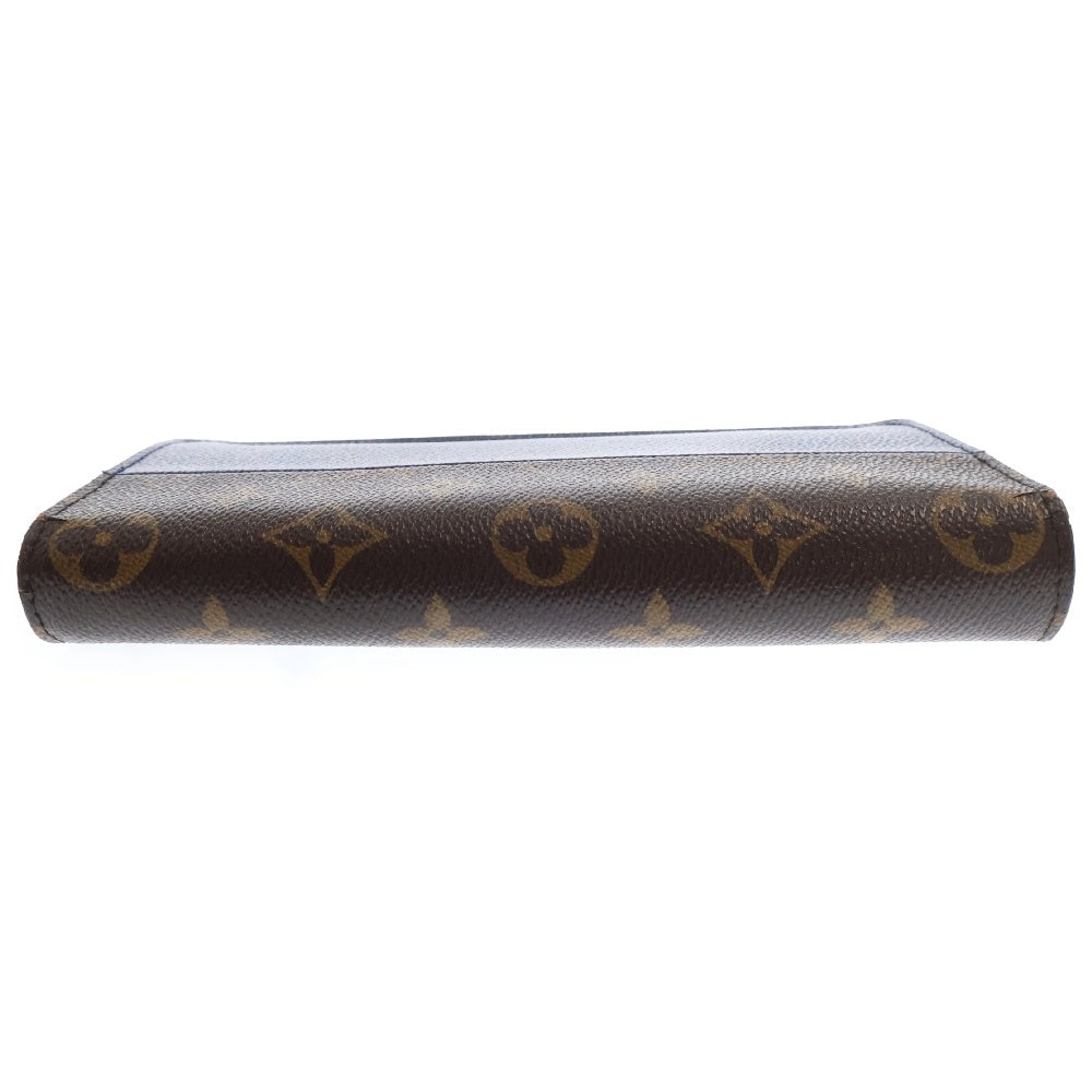 LOUIS VUITTON(ルイヴィトン) モノグラムスプリット ポルトフォイユブラザ レザーロングウォレット 長財布 ネイビー×ブラウン
