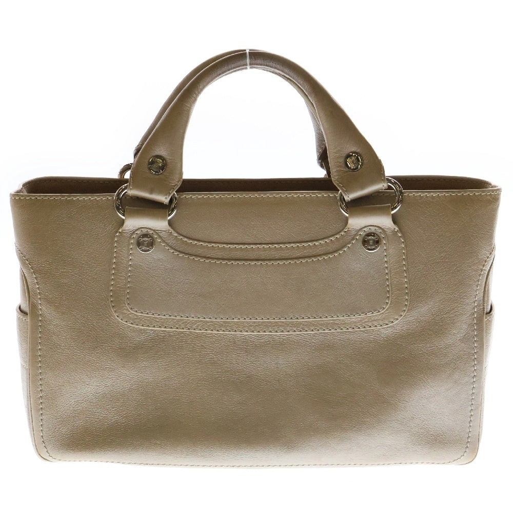 CELINE(セリーヌ) ハンドバッグ ブギーバッグ メタリックベージュ レザー ヴィンテージ