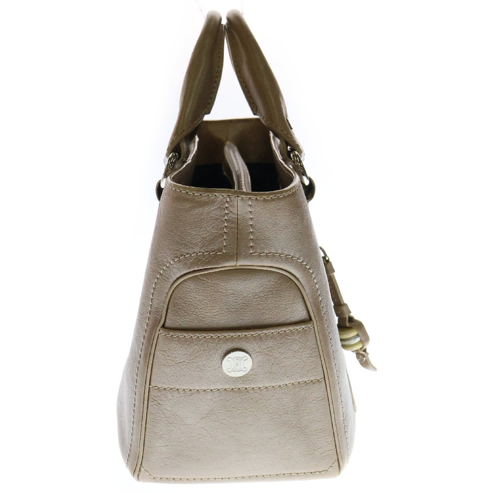 CELINE(セリーヌ) ハンドバッグ ブギーバッグ メタリックベージュ レザー ヴィンテージ