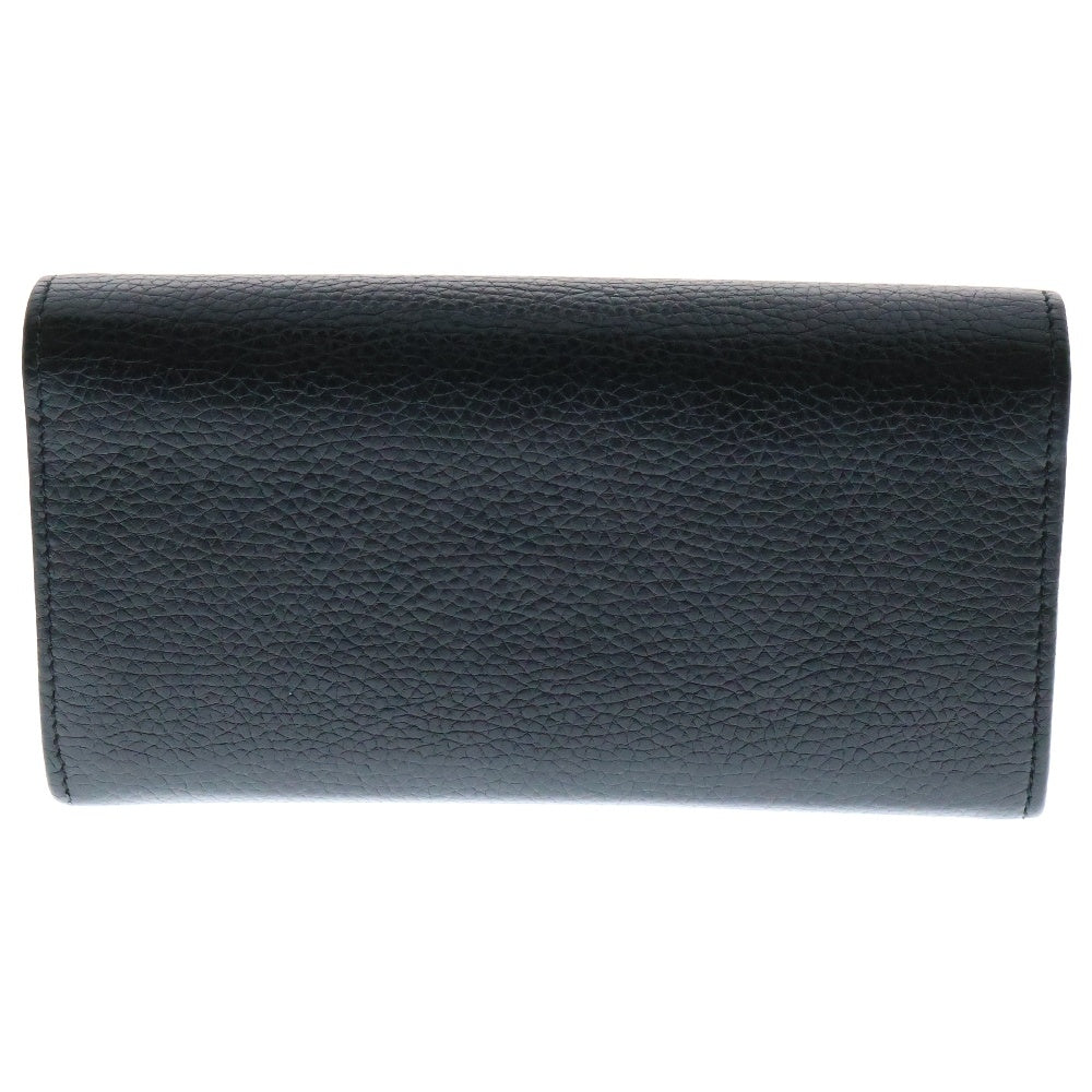 GUCCI(グッチ) ソーホー インターロッキングG レザーロングウォレット 二つ折り長財布 ブラック 598206