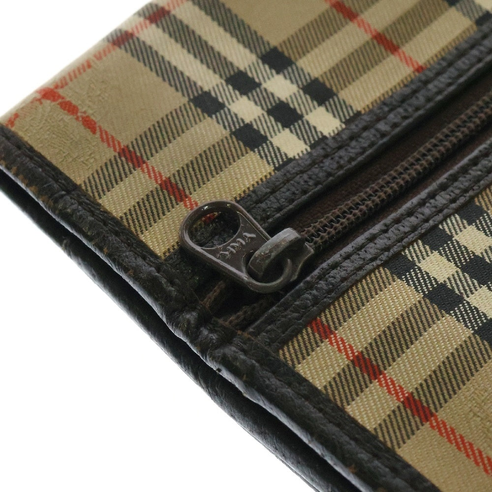 BURBERRY(バーバリー) ノバチェック クラッチバッグ セカンドバッグ ベージュ キャンバス×レザー