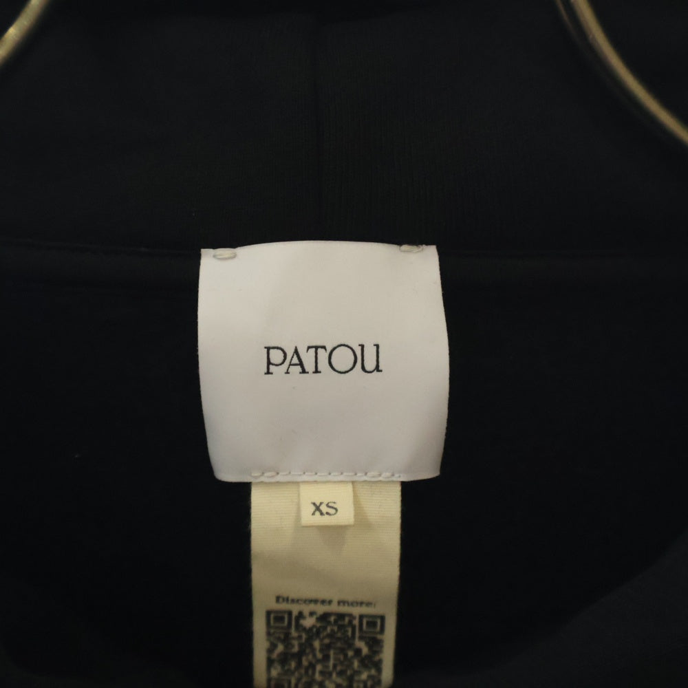 PATOU(パトゥー) バックロゴ ジップパーカー ブラック レディース ES-JE007-95-6
