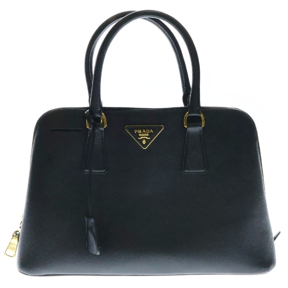 PRADA(プラダ) サフィアーノ 2WAY ハンドバッグ ショルダーバッグ ブラック レザー ゴールド金具 BL0837