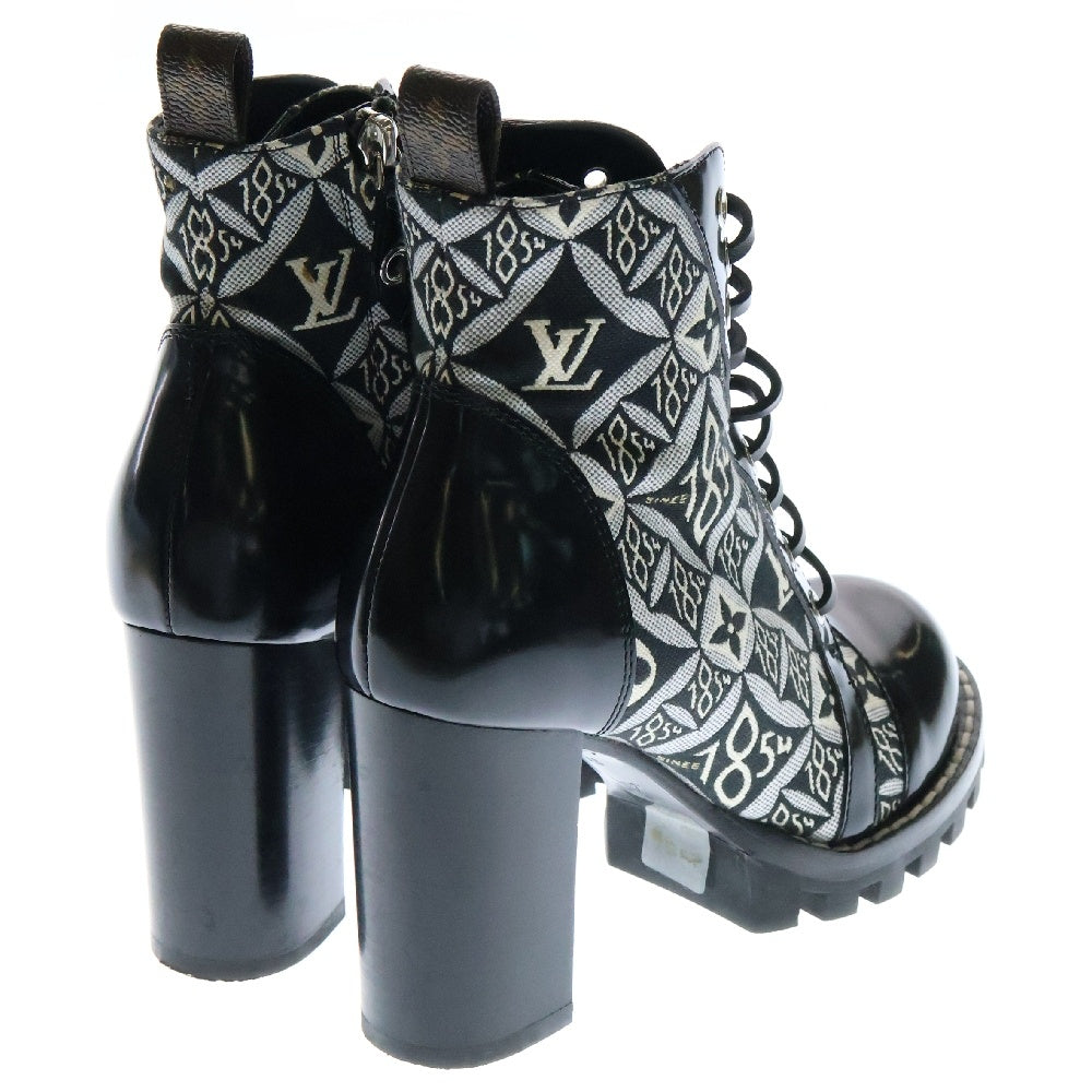 LOUIS VUITTON(ルイヴィトン) 1854 スタートレイルライン ブーツ ジャガード シューズ レディース ブラック キャンバス #36