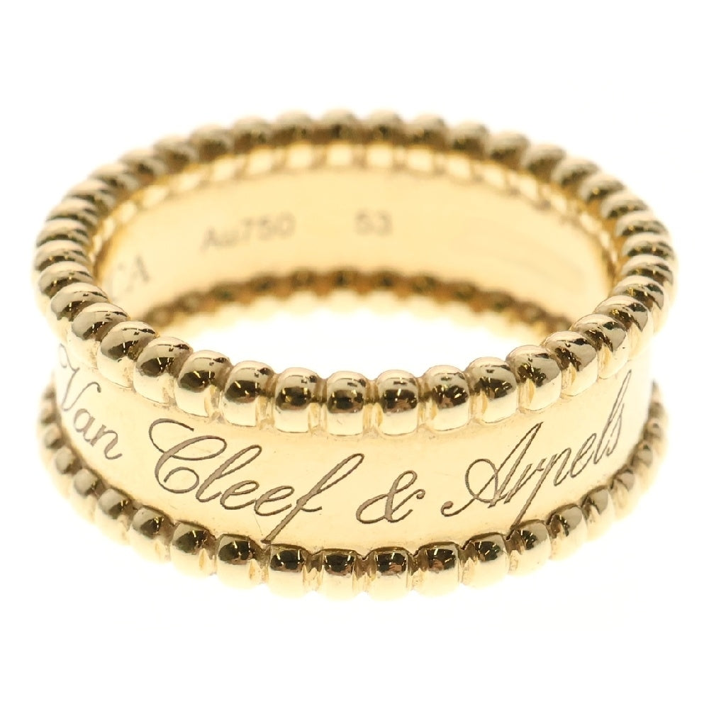 Van Cleef & Arpels(ヴァンクリーフアンドアーペル) ペルレ シニアチュール リング Au750 K18 YG イエローゴールド 指輪 ジュエリー