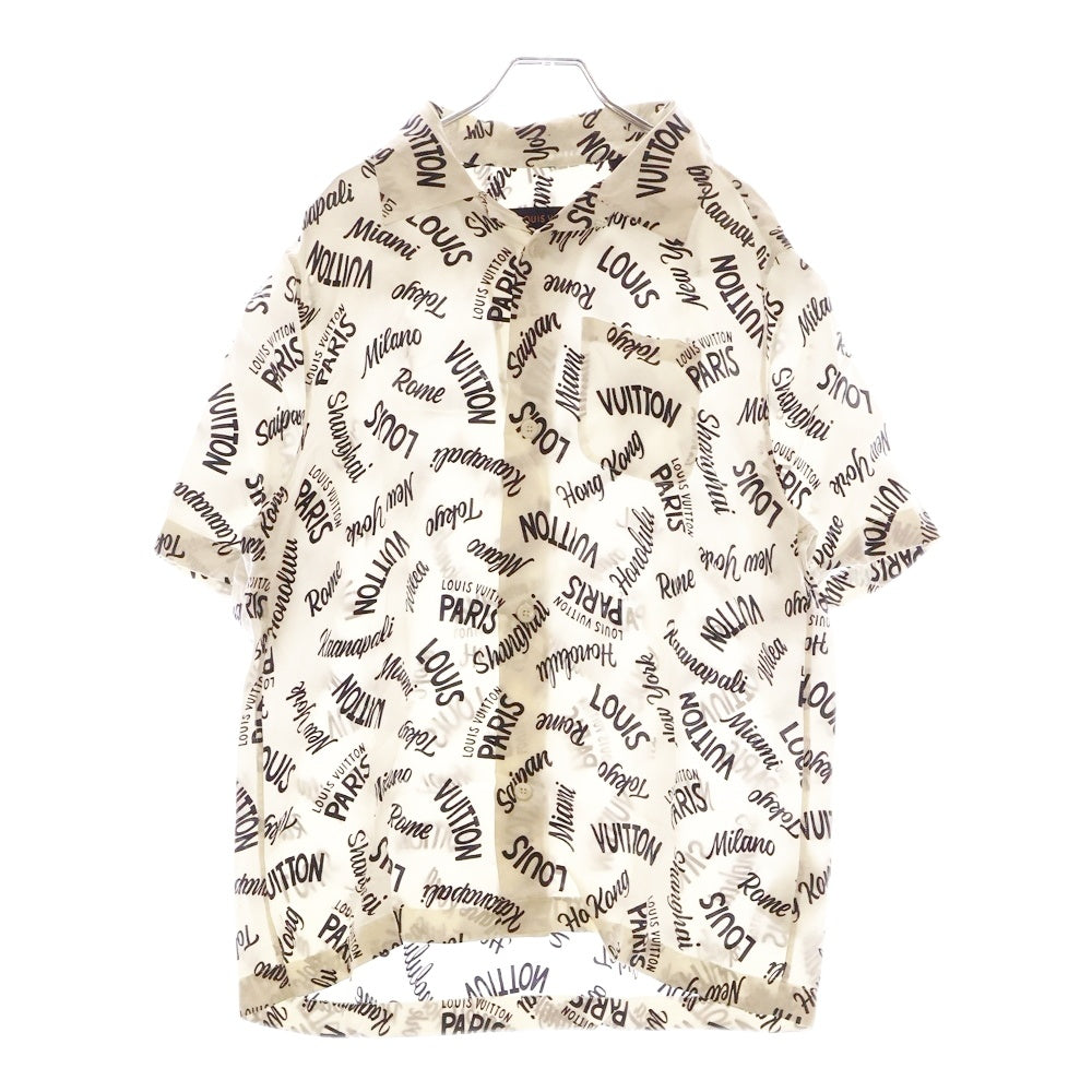 LOUIS VUITTON(ルイヴィトン) 18SS シティーロゴ 半袖シャツ 白 シルク RM181M FIO HES22W