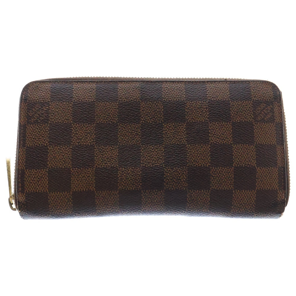 LOUIS VUITTON(ルイヴィトン) ダミエ ジッピーウォレット 長財布 ブラウン ゴールド金具 PVC N60015