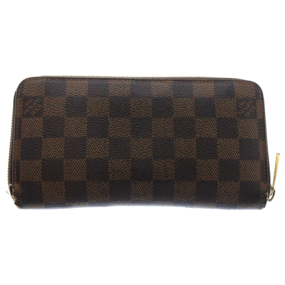 LOUIS VUITTON(ルイヴィトン) ダミエ ジッピーウォレット 長財布 ブラウン ゴールド金具 PVC N60015