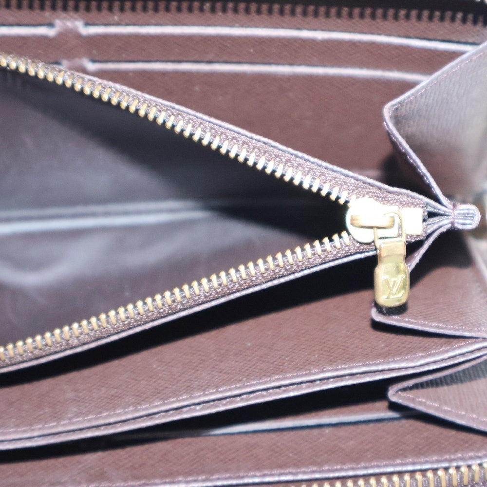 LOUIS VUITTON(ルイヴィトン) ダミエ ジッピーウォレット 長財布 ブラウン ゴールド金具 PVC N60015