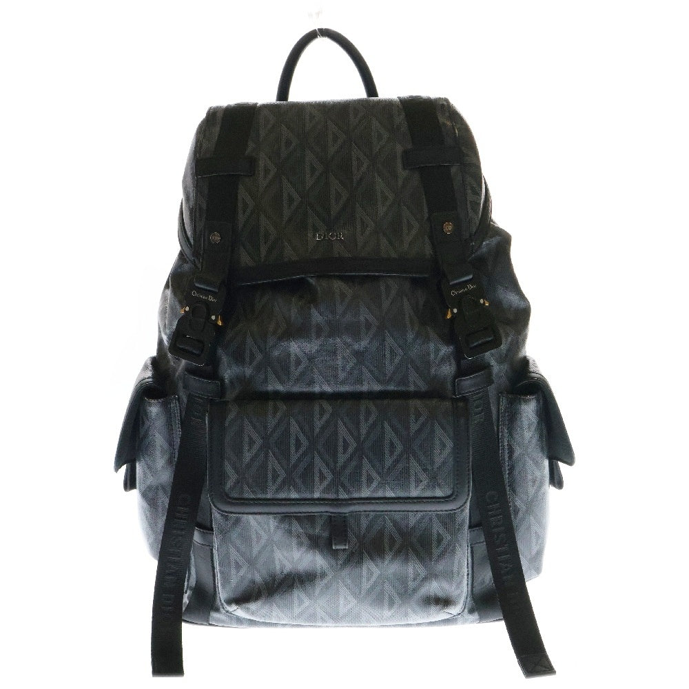 DIOR(ディオール) HIT THE ROAD デイパック バッグパック リュックサック ブラック レザー×PVC 1ESBA163CDP