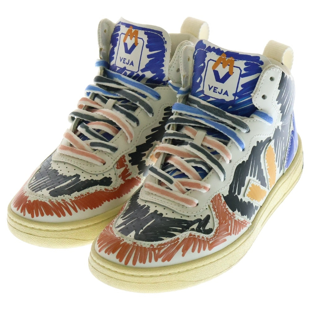 MARNI(マルニ) ×VEJA V-15 ベジャ ペイント 総柄 ミッドカットスニーカー マルチカラー レディース US5/22cm