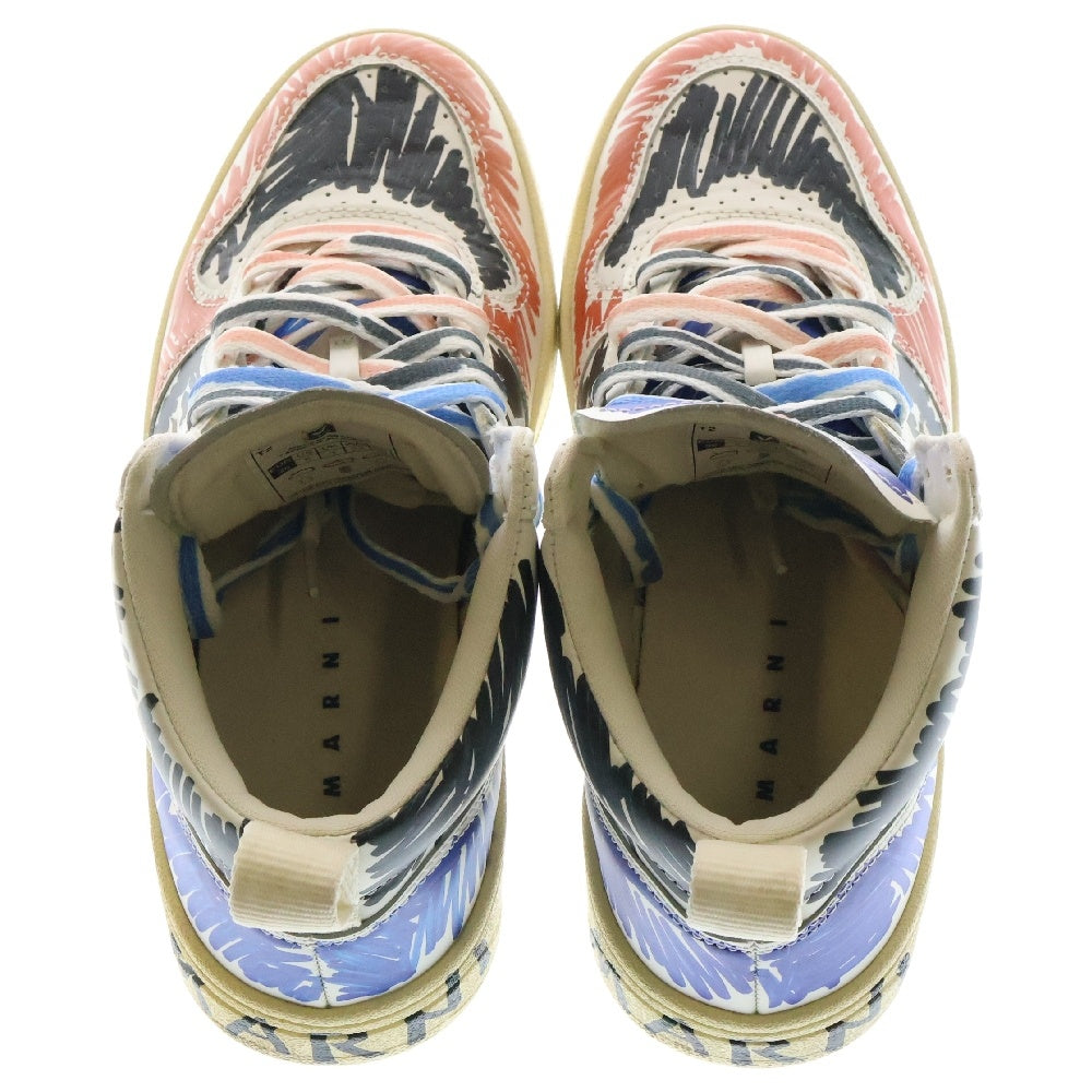 MARNI(マルニ) ×VEJA V-15 ベジャ ペイント 総柄 ミッドカットスニーカー マルチカラー レディース US5/22cm