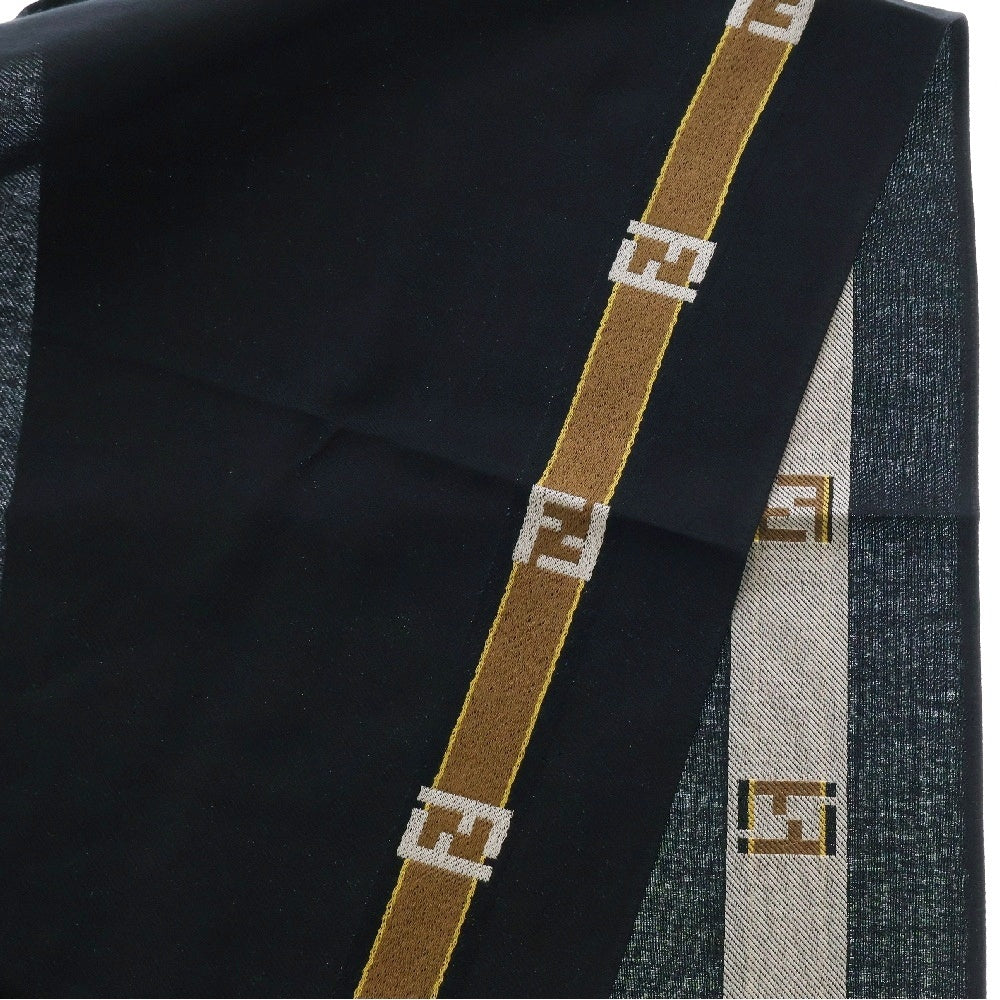 FENDI(フェンディ) ズッカ スカーフ ブラック シルク