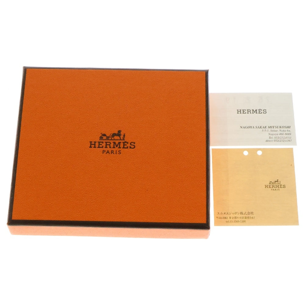 HERMES(エルメス) バスティア ルージュアッシュ 小物入れ コインケース レッド レザー エプソン W刻印 SV金具