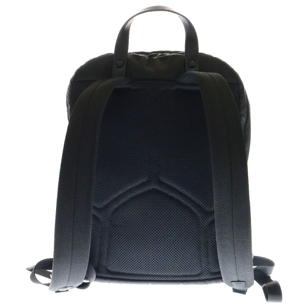 PRADA(プラダ) Re-Nylon xサフィアーノレザー バックパック リュックサック ブラック シルバー金具 トライアングルロゴプレート ナイロン×レザー 2VZ104