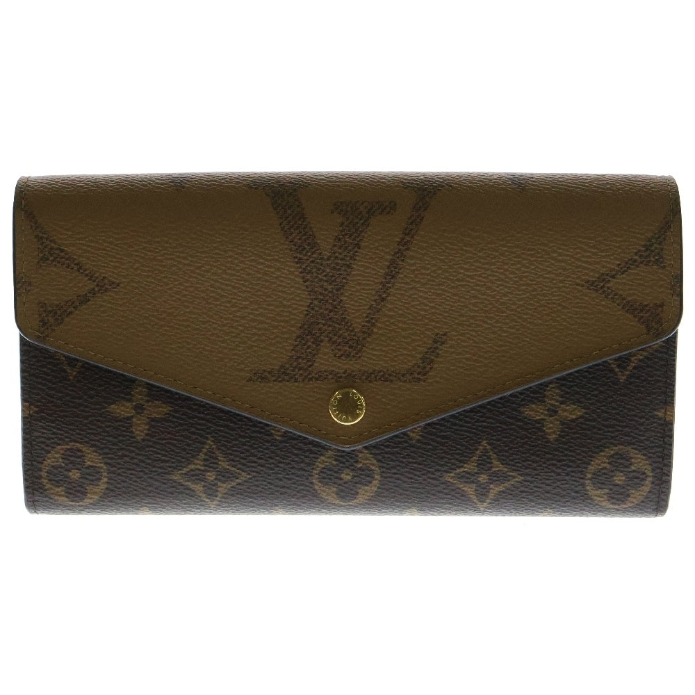 LOUIS VUITTON(ルイヴィトン) モノグラム・ジャイアントリバース ポルトフォイユサラ 二つ折り長財布 ブラウン レザー RFID M80726