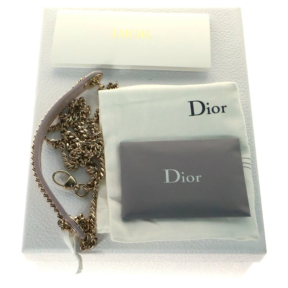 Christian Dior(クリスチャンディオール) レディディオール ミニ ピンク ストーン 2WAY ショルダーバッグ ハンドバッグ ゴールド金具