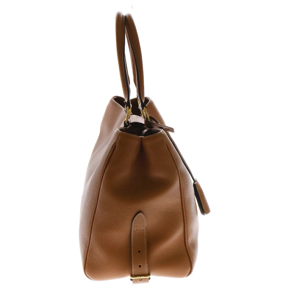 CELINE(セリーヌ) アポリーヌ ミディアム トリオンフ ブラウン レザー ゴールド金具 2WAY ハンドバッグ ショルダーバッグ