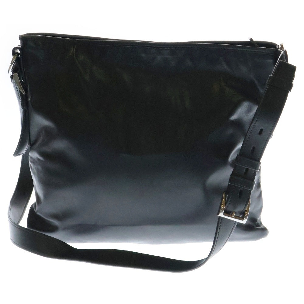 PRADA(プラダ) ショルダーバッグ 斜め掛けバッグ ブラック シルバー金具 レザー VA0802