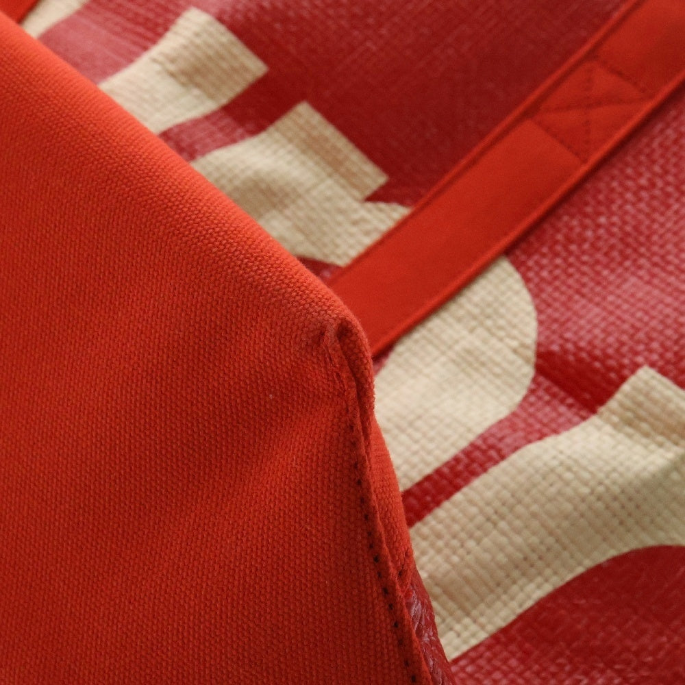 SUPREME(シュプリーム) 20SS Raffia Tote Bag ラフィアトートバッグ ビッグロゴ レッド