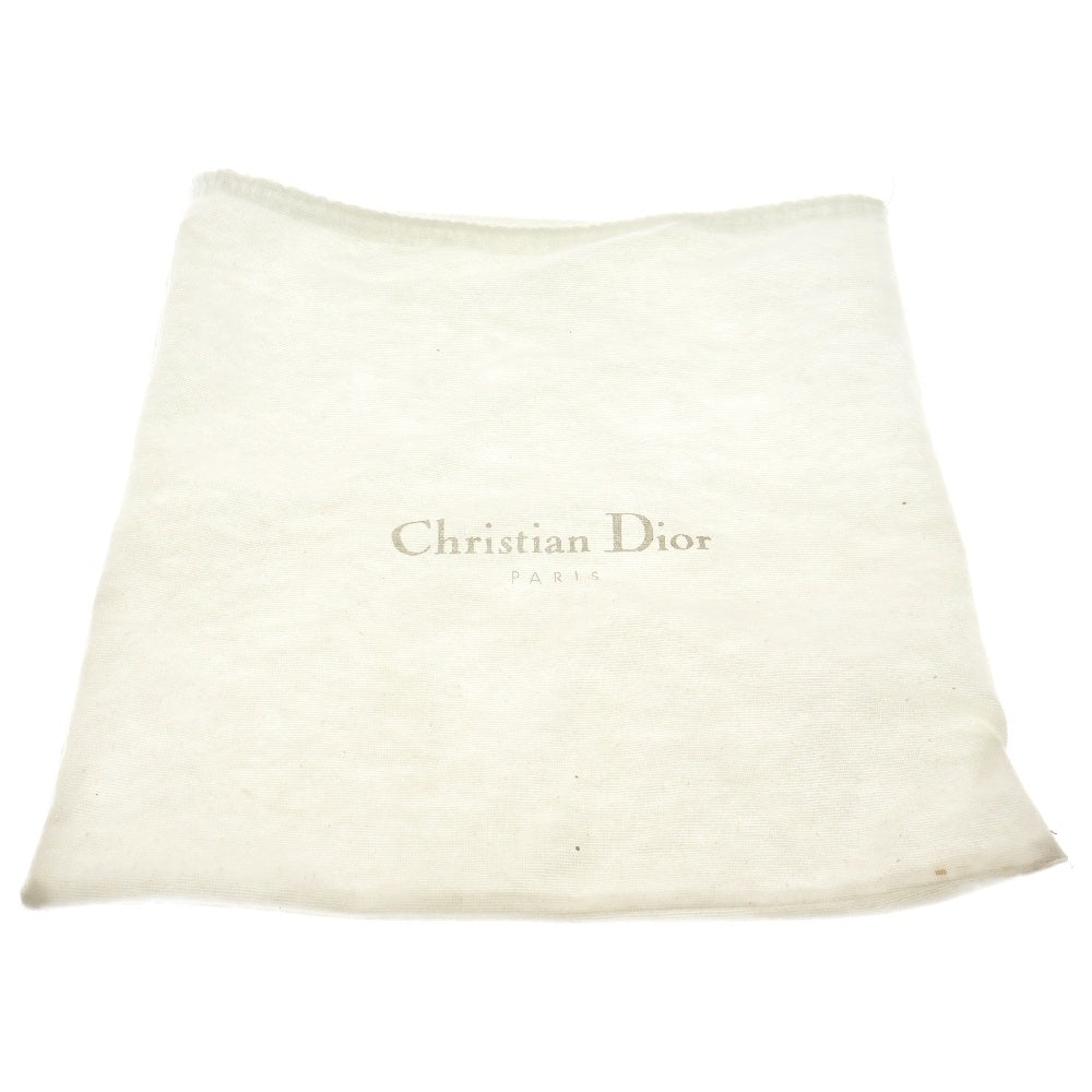 Christian Dior(クリスチャンディオール) トロッター サドルバッグ ワンショルダーバッグ ハンドバッグ シルバー金具 ネイビー キャンバス