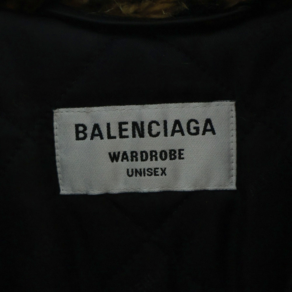 BALENCIAGA(バレンシアガ) Beige Leopard Zip-Up Jacket ベージュ レオパード ジップアップファージャケット ブルゾン ベージュ レディース 622957 TLQ14