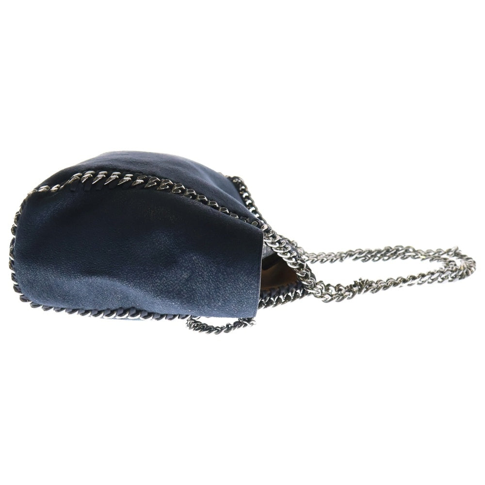 STELLA McCARTNEY(ステラマッカートニー) ファラベラ 2WAYハンドバッグ ショルダーバッグ チェーンバッグ ネイビー スエード シルバー金具