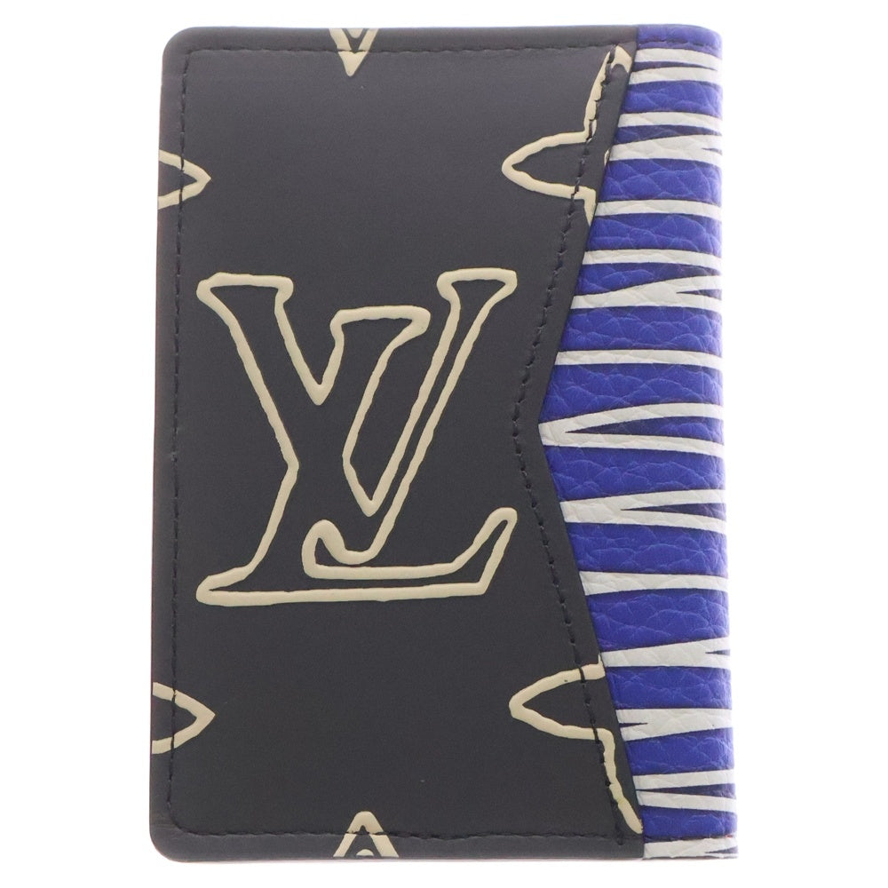 LOUIS VUITTON(ルイヴィトン) モノグラム オーガナイザードゥポッシュ カードケース 名刺入れ ヴァージルアブロー PVC グレー×ブルー M69701