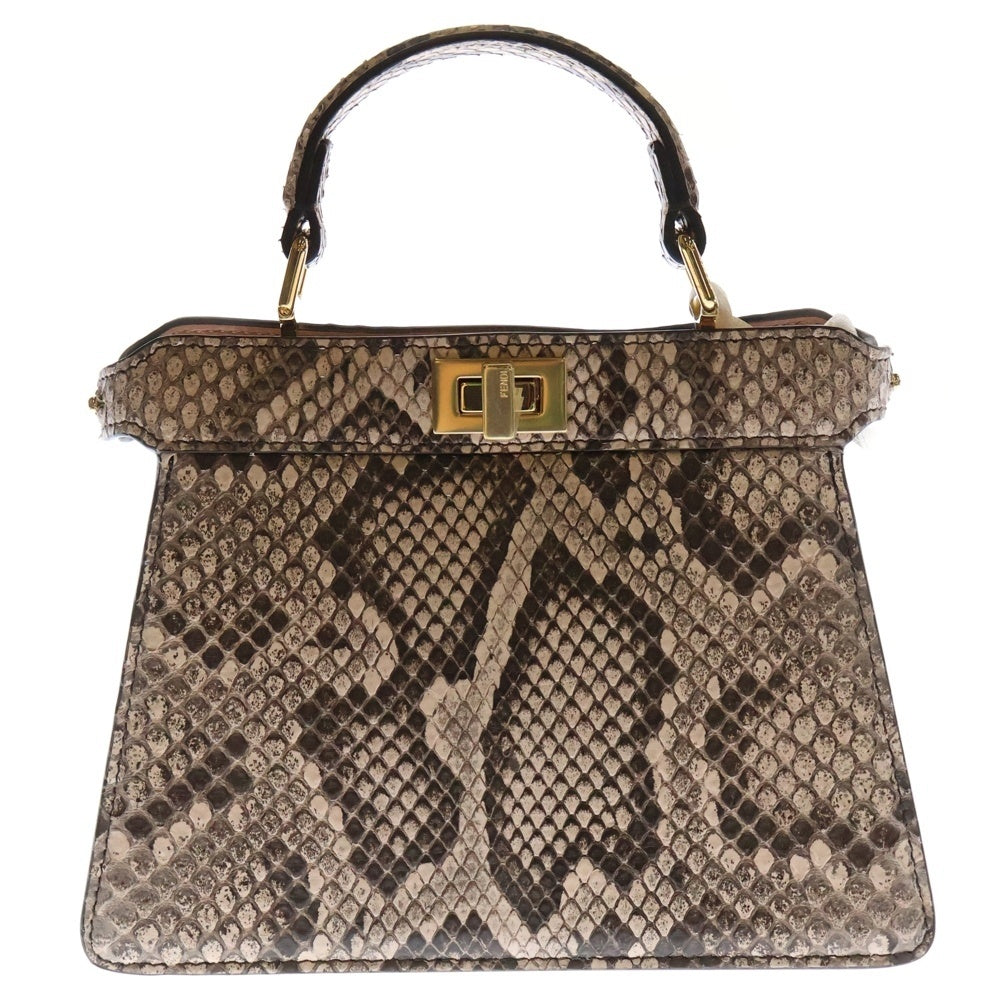FENDI(フェンディ) ピーカブー アイシーユー ミニ 2WAY ショルダーバッグ ハンドバッグ ブラウン ピンク 8BN335