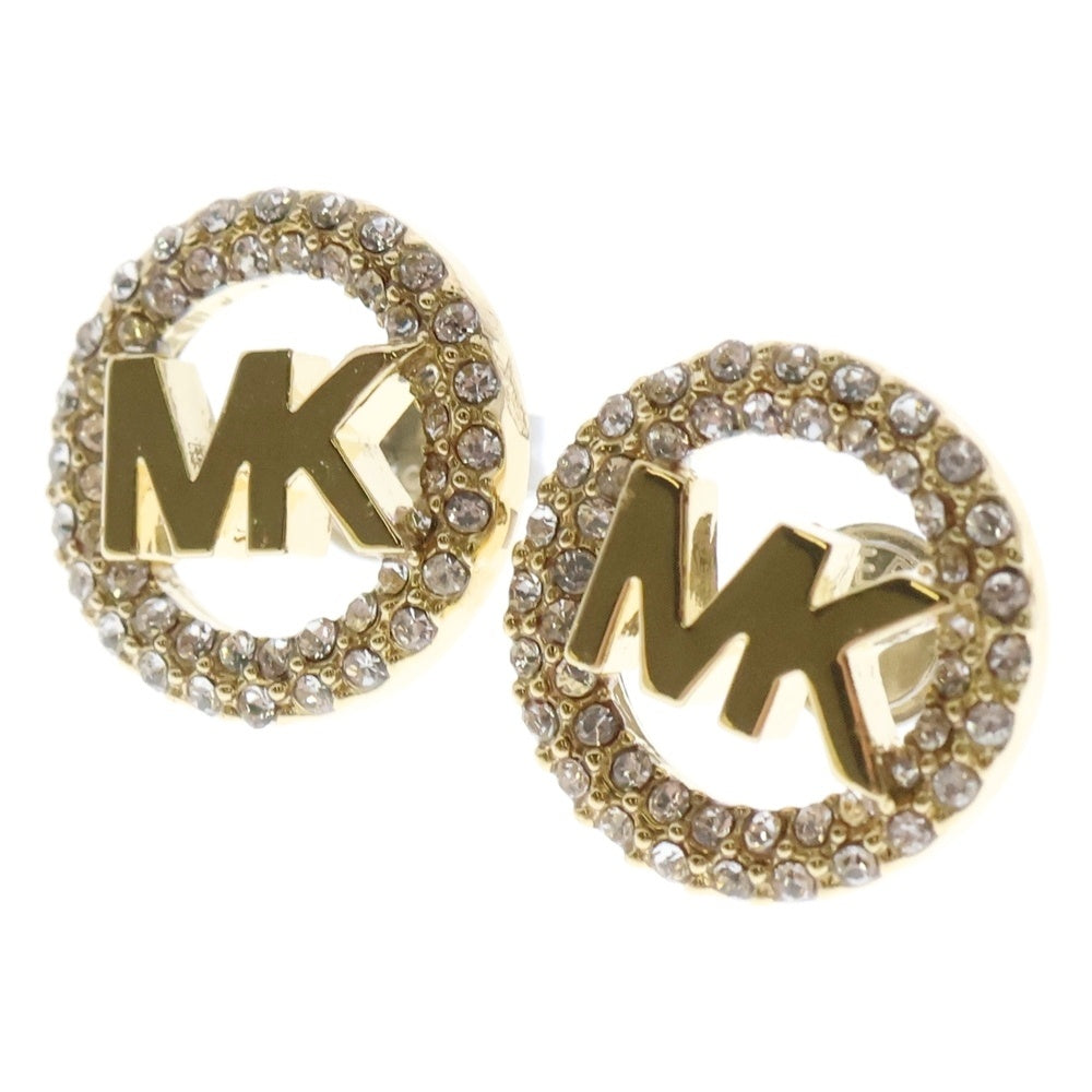 MICHAEL KORS(マイケルコース) ロゴ ラインストーン ピアス GP ゴールド
